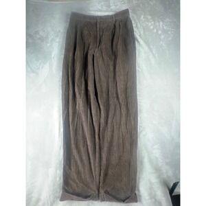 Le Collezioni Structure Mens Brown Corduroy Pleated Cuffed Pants 31R Cotton